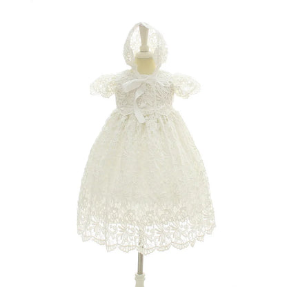 New 1 Year Birthday Baby Girl Dresses For Infant Princess Lace Christening Gown Newborn Toddler Bebes Clothes