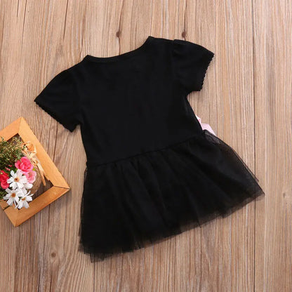 0-24M Summer Newborn Infant Baby Girls Cotton O-Neck  Knee-Length Deess