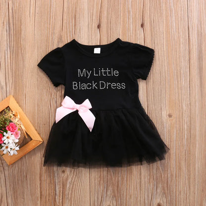 0-24M Summer Newborn Infant Baby Girls Cotton O-Neck  Knee-Length Deess