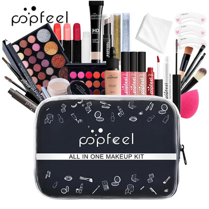 POPFEEL All In One Makeup Kit  for Women All in One Makeup Sets Include Eyebrow Eyeliner Eyeshadow