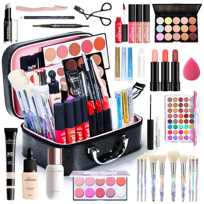 POPFEEL All In One Makeup Kit  for Women All in One Makeup Sets Include Eyebrow Eyeliner Eyeshadow