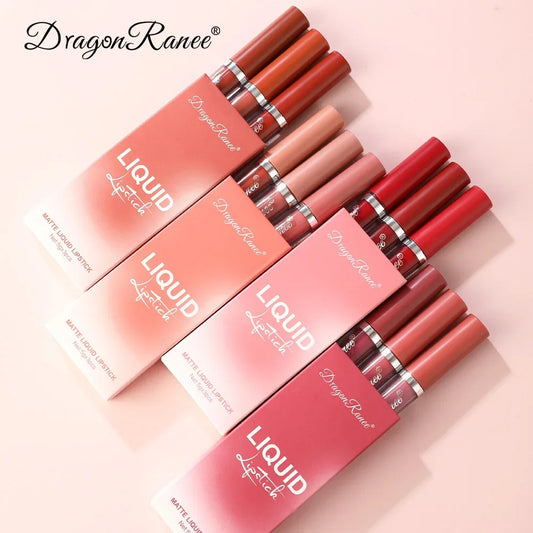 3 PCS Korean waterproof long lasting Liquid Lipsticks Set for Long Lasting Make Up For Women