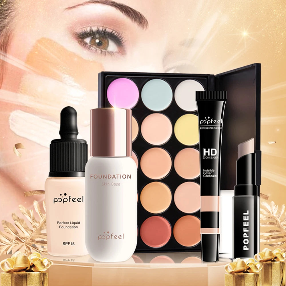 POPFEEL All In One Makeup Kit  for Women All in One Makeup Sets Include Eyebrow Eyeliner Eyeshadow