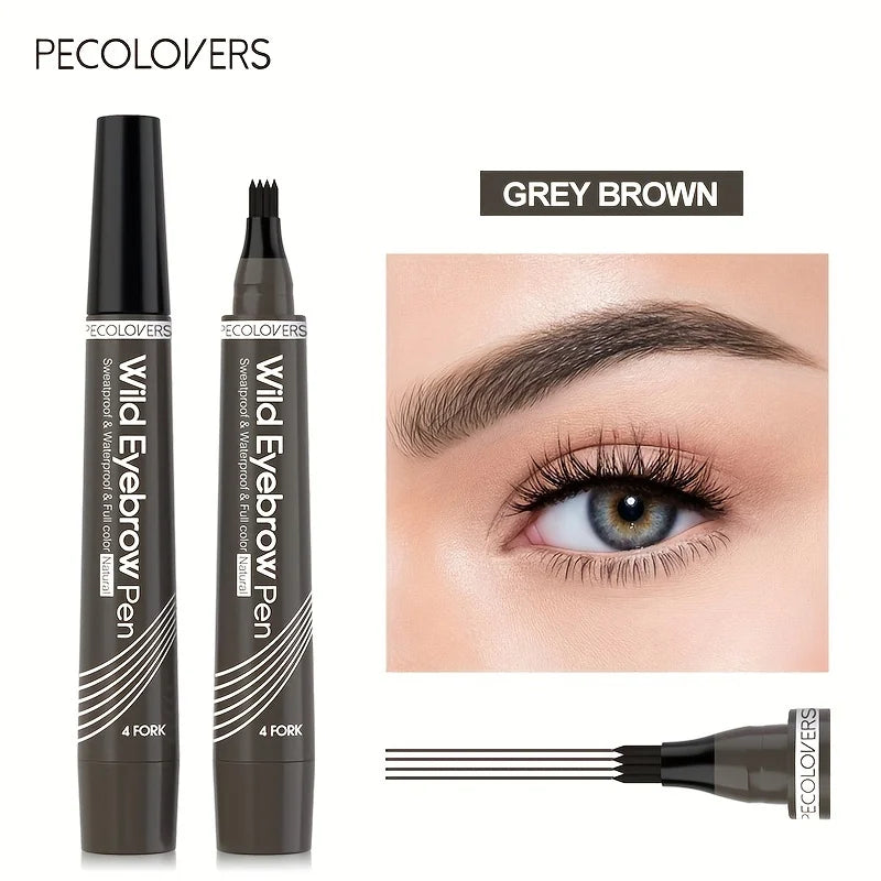 1pc Waterproof Eyebrow Pen with 4 Split Tip