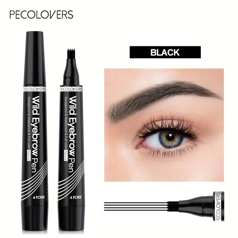 1pc Waterproof Eyebrow Pen with 4 Split Tip