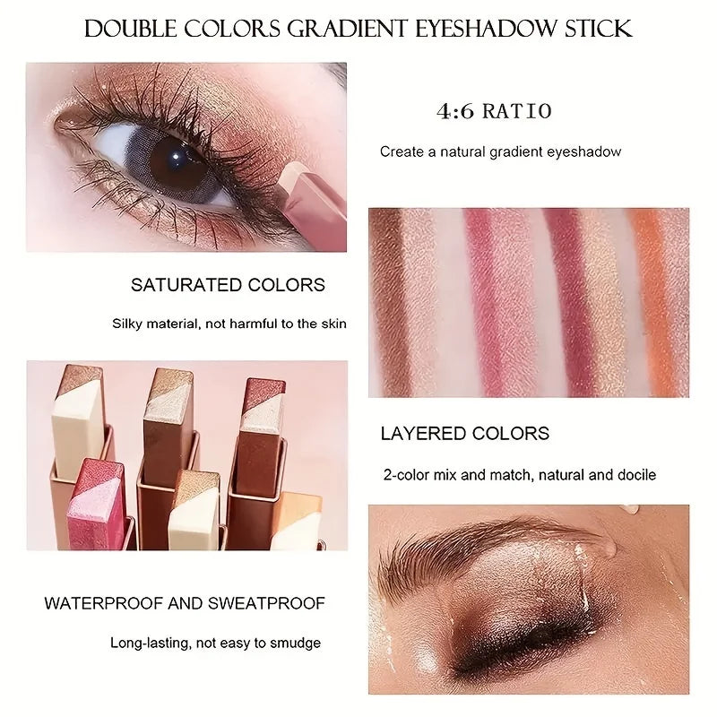 Two Color Natural Gradient Eye Shadow Stick