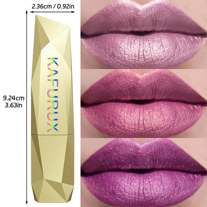 21 Colors Bold & Intense Glitter Shiny Long Lasting Metallic Lipstick Lip Tint