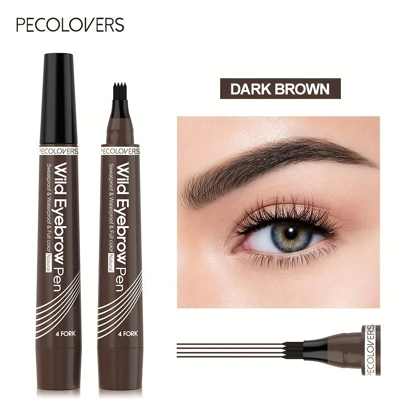 1pc Waterproof Eyebrow Pen with 4 Split Tip