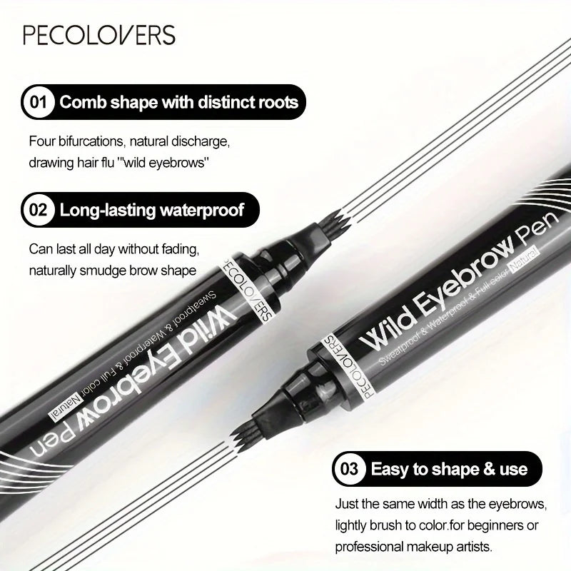 1pc Waterproof Eyebrow Pen with 4 Split Tip